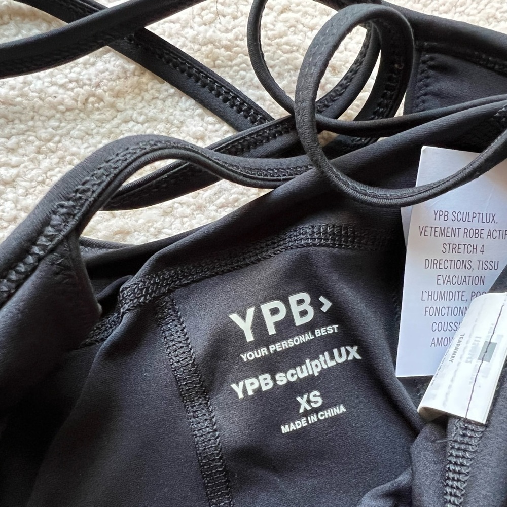 Abercrombie & Fitch YPB SculptLUX Strappy-Back Mini Dress Black Built In Shorts - Picture 15 of 16